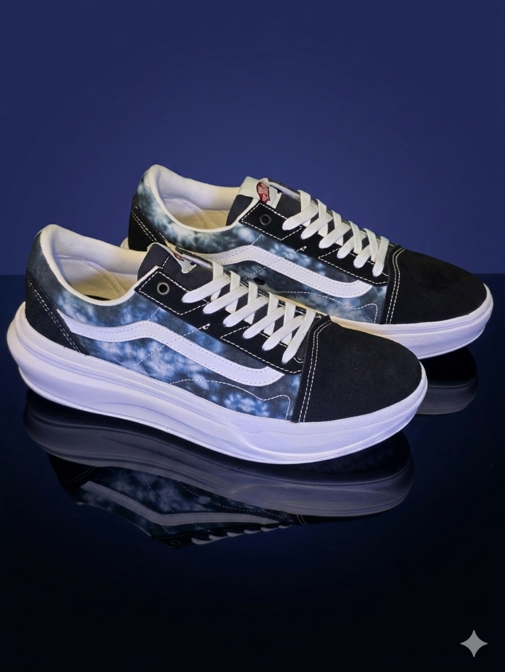 Vans Old Skool Over ComfyCush Tie-Dye Black Men's 12 / Women's 13.5 New With Box